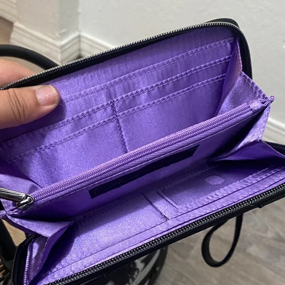 NWOT Rock Rebel Edward Scissorhands Black and White Striped Women Bag Set - Picture 8 of 9